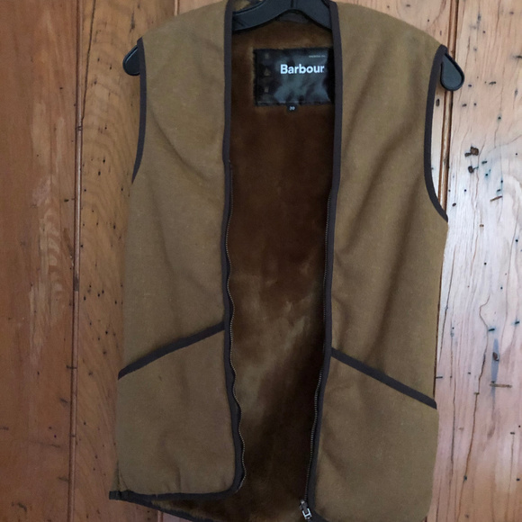 barbour fleece vest